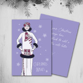 Vintag Snow Queen Weihnachtskarte Dankeskarte