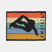 Vintag Snowboard Snowboard Fleecedecke (Vorderseite (Horizontal))