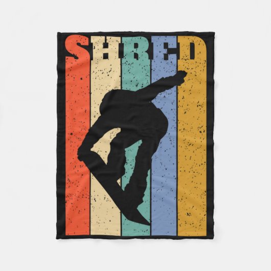 Vintag Snowboard Snowboard Fleecedecke (Vorderseite)