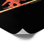 Vintag Snowboard Snowboard Snowboarder Poster (Ecke)