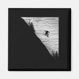 Vintag Snowboard Winter Sport Urlaub Geschenk Berg Magnet