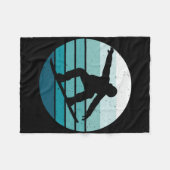 Vintag Snowboarden Fleecedecke (Vorderseite (Horizontal))
