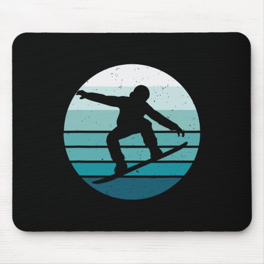 Vintag Snowboarden Mousepad (Vorne)