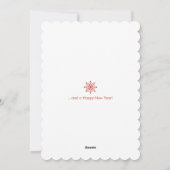 Vintag Snowflake Weihnachten Weihnachts-Fotokarte (Rückseite)