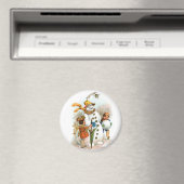 Vintag Snowman Christmas Magnet (In Situ (Geschirrspüler))