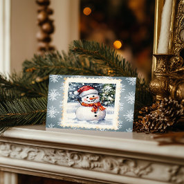 Vintag Snowman Christmas Postage Briefmarke Feiertagspostkarte
