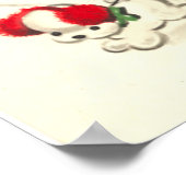 Vintag Snowman Couple Print Poster (Ecke)