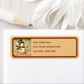 Vintag Snowman - Frohe Weihnachtsmarke (Insitu)