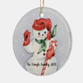 Vintag Snowman Keramik Ornament (Links)