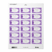 Vintag Snowman Minimal Tartan Lilac Adressaufkleber (Vorne)