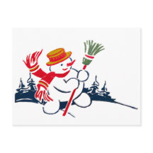 Vintag Snowman Postcard