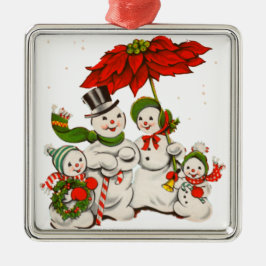 Vintag Snowman Weihnachten Ornament Aus Metall