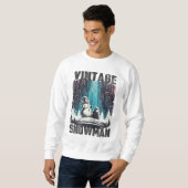 Vintag Snowman Weihnachten Sweatshirt (Vorne ganz)