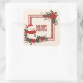 Vintag Snowman Weihnachtsfeiertag | Aufkleber (Tasche)