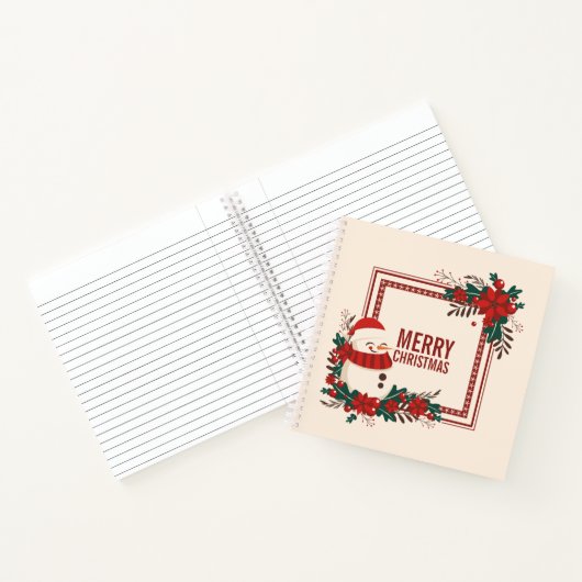 Vintag Snowman Weihnachtsfeiertag | Notebook Notizblock (Innenseite)