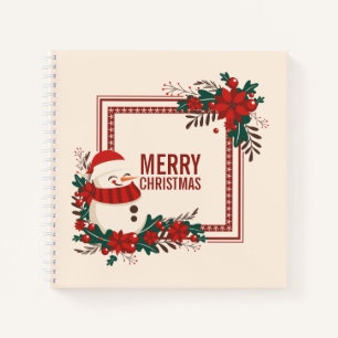 Vintag Snowman Weihnachtsfeiertag Notebook Notizblock