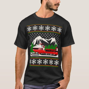 Vintag Snowmobile Ugi Weihnachtssüßer T-Shirt