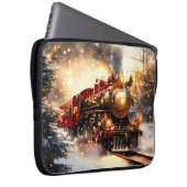 Vintag Snowy Night Weihnachtszug Express Laptopschutzhülle (Vorne Rechts)
