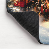 Vintag Snowy Night Weihnachtszug Express Mousepad (Ecke)