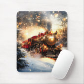 Vintag Snowy Night Weihnachtszug Express Mousepad (Mit Mouse)