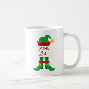 Vintag Snowy Whimsical Christmas Mama Elf Kaffeetasse