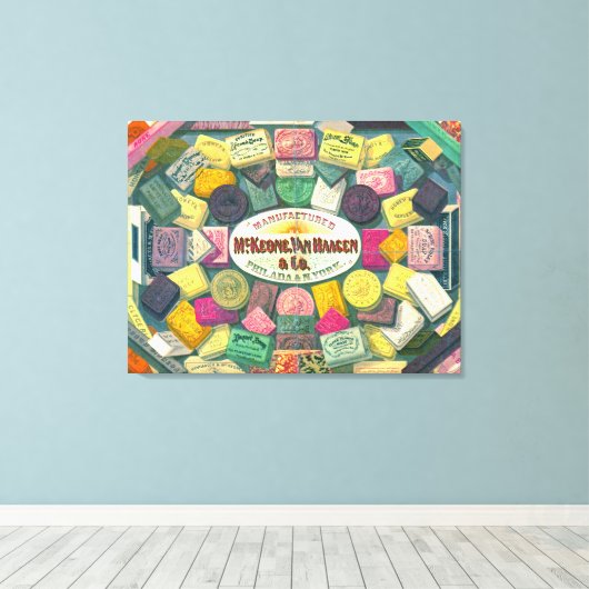 Vintag Soap Ad 1865 Leinwanddruck (Insitu (Holzboden))