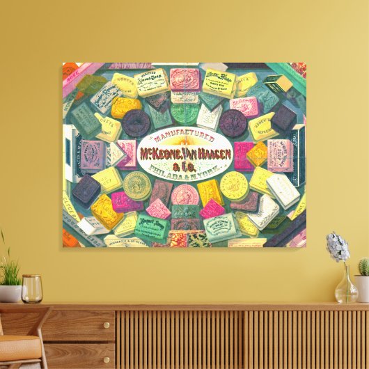 Vintag Soap Ad 1865 Leinwanddruck (Insitu (Wohnzimmer))