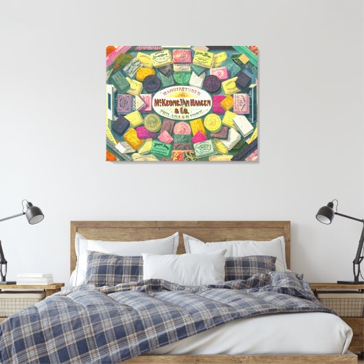 Vintag Soap Ad 1865 Leinwanddruck (Insitu (Schlafzimmer))