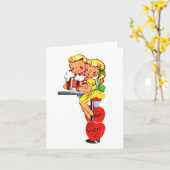 Vintag Soda Shop Couple Valentine Karte (Gelbe Blume)