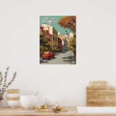 Vintag Sofia | Bulgarische Hauptstadt Poster (Küche)