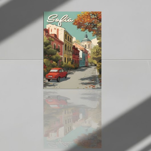 Vintag Sofia | Bulgarische Hauptstadt Postkarte