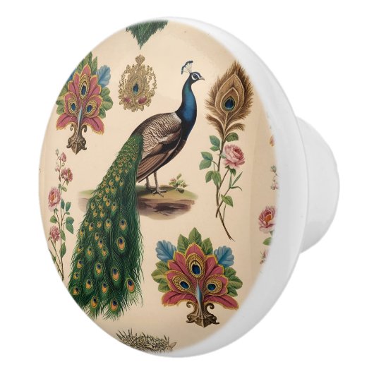 Vintag Solo Peacock Keramikknauf (Rechts)