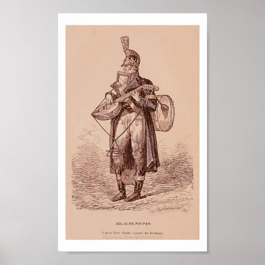 "Vintag-"Solsirépifpan"-blaue Frösche" Poster (Vorne)