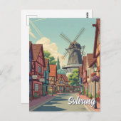 Vintag Solvang California Postkarte (Vorne/Hinten)