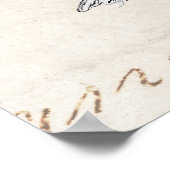 Vintag Song Bird Illustration - Vogeltext aus dem Poster (Ecke)