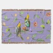 Vintag Songbird Lavender Blue Decke (Vorderseite)