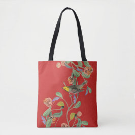 Vintag Songbird Red Tasche