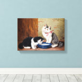 Vintag Sophie Sperlich Kitten Leinwanddruck (Insitu (Holzboden))