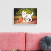 Vintag Sophie Sperlich Kittens Leinwanddruck (Insitu (Wohnzimmer))
