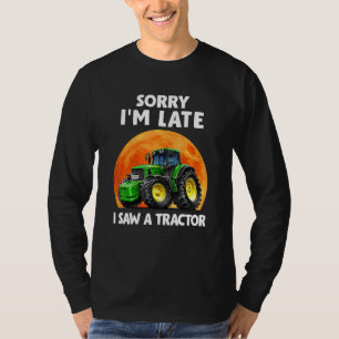 Vintag Sorry, dass ich spät gesehen habe einen Tra T-Shirt