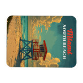 Vintag South Beach Miami Magnet (Horizontal)