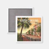 Vintag South Carolina Magnet (Vorderseite/Rückseite)