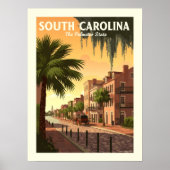 Vintag South Carolina Poster (Vorne)