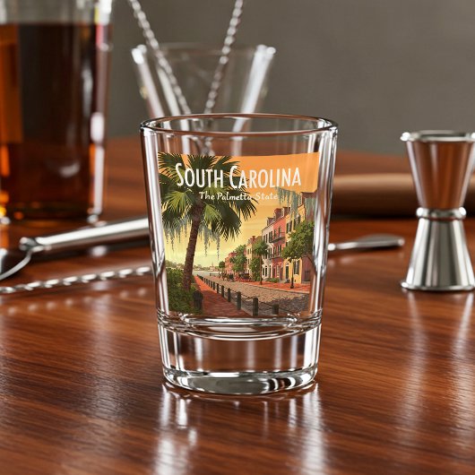 Vintag South Carolina Schnapsglas