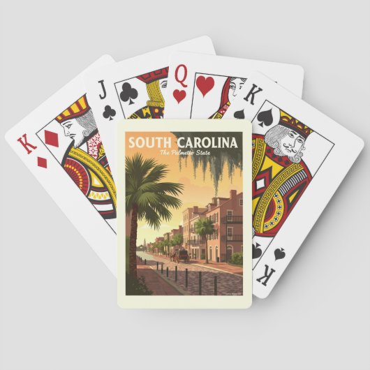 Vintag South Carolina Spielkarten (Rückseite)