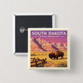 Vintag South Dakota Button (Vorne & Hinten)