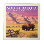 Vintag South Dakota Fliese (Vorderseite)