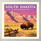 Vintag South Dakota Poster (Vorne)