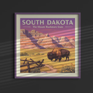 Vintag South Dakota Poster