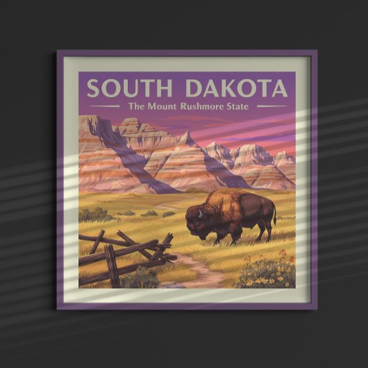 Vintag South Dakota Poster